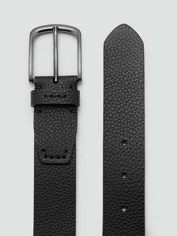 Mango Bolonia Leather Belt - view 2, Black