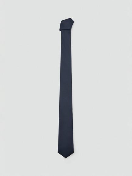 Mango Basic Plain Tie, Navy