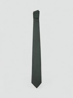 Mango Basic Silk Blend Tie, Green