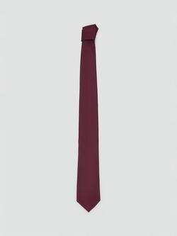 Mango Basic Silk Blend Tie, Dark Red