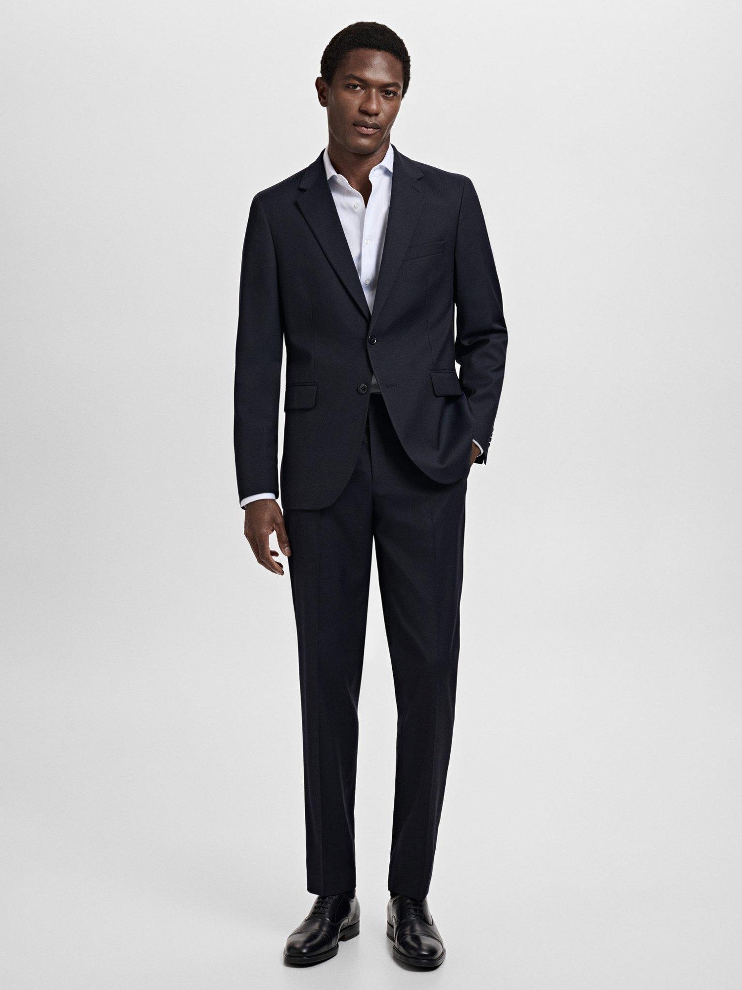 Product image 2 of 8, which shows Mango Milan Super Slim Fit Blazer, Navy, 34