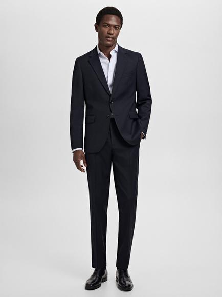 Mango Milan Super Slim Fit Blazer, Navy - view 2, Navy