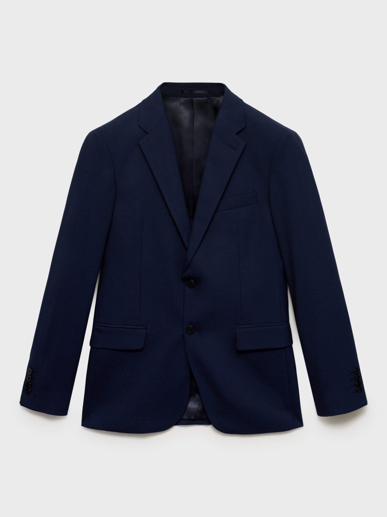 Product image 3 of 3, which shows Mango Super Slim Fit Single Breasted Blazer, Navy, 38