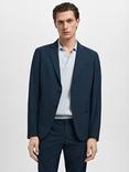 Mango Paris Regular Fit Blazer, Medium Blue