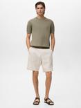 Mango Arraona Cotton Regular Fit Short Sleeve T-Shirt, Bright Green