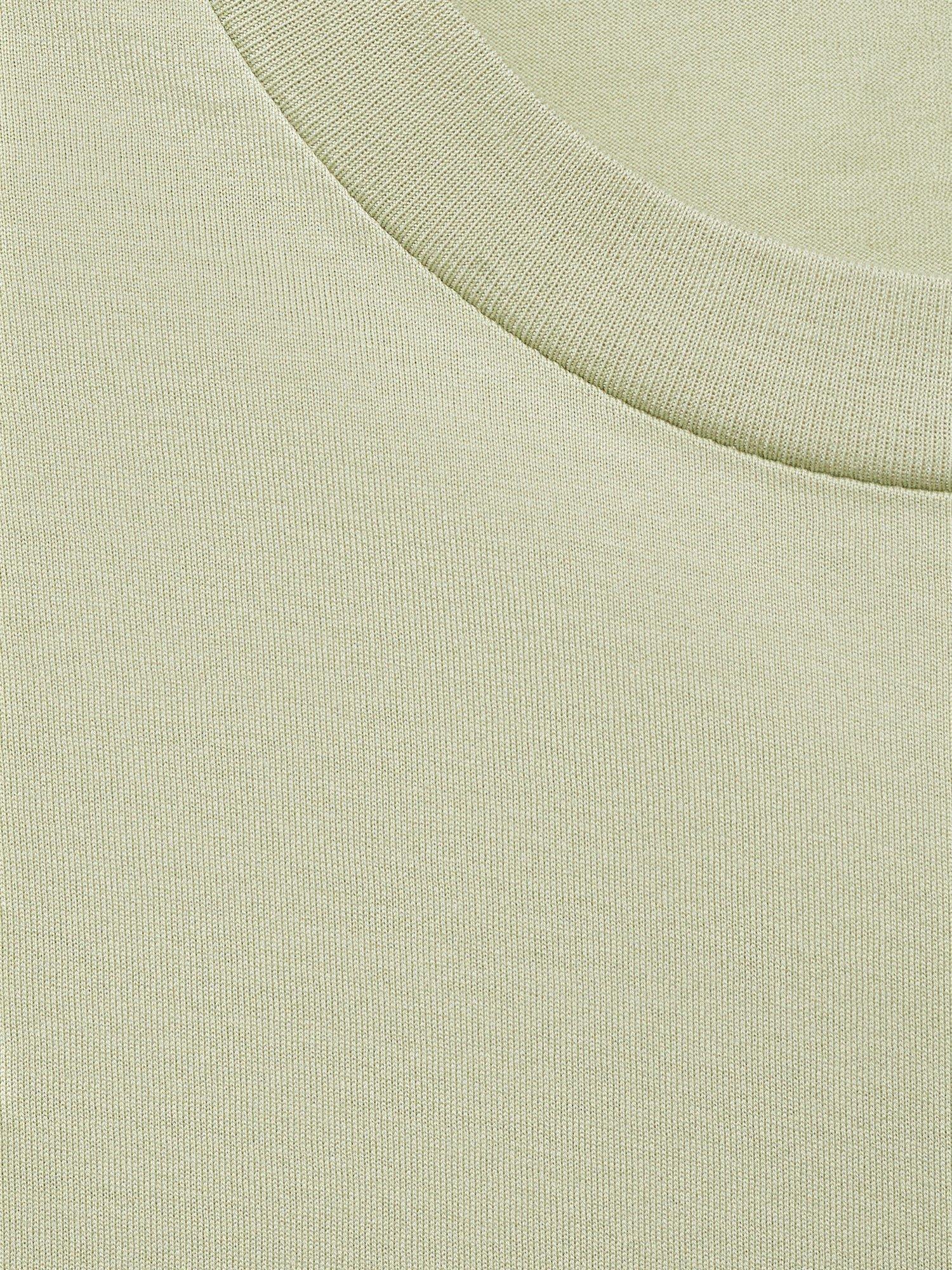 Product image 8 of 8, which shows Mango Bellow Cotton Regular Fit Crew Neck T-Shirt, Green, XS
