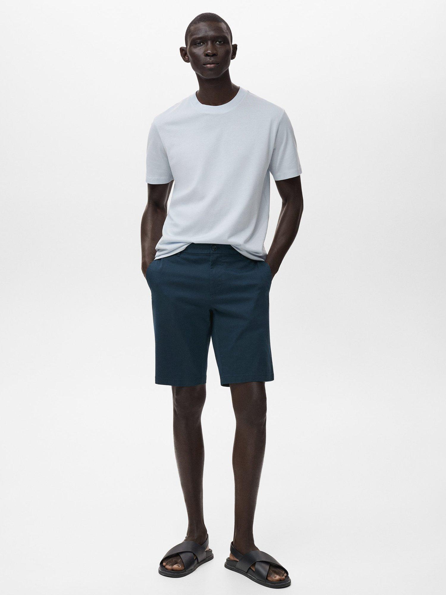 Product image 2 of 8, which shows Mango Bellow Cotton Regular Fit Crew Neck T-Shirt, Turquoise, L