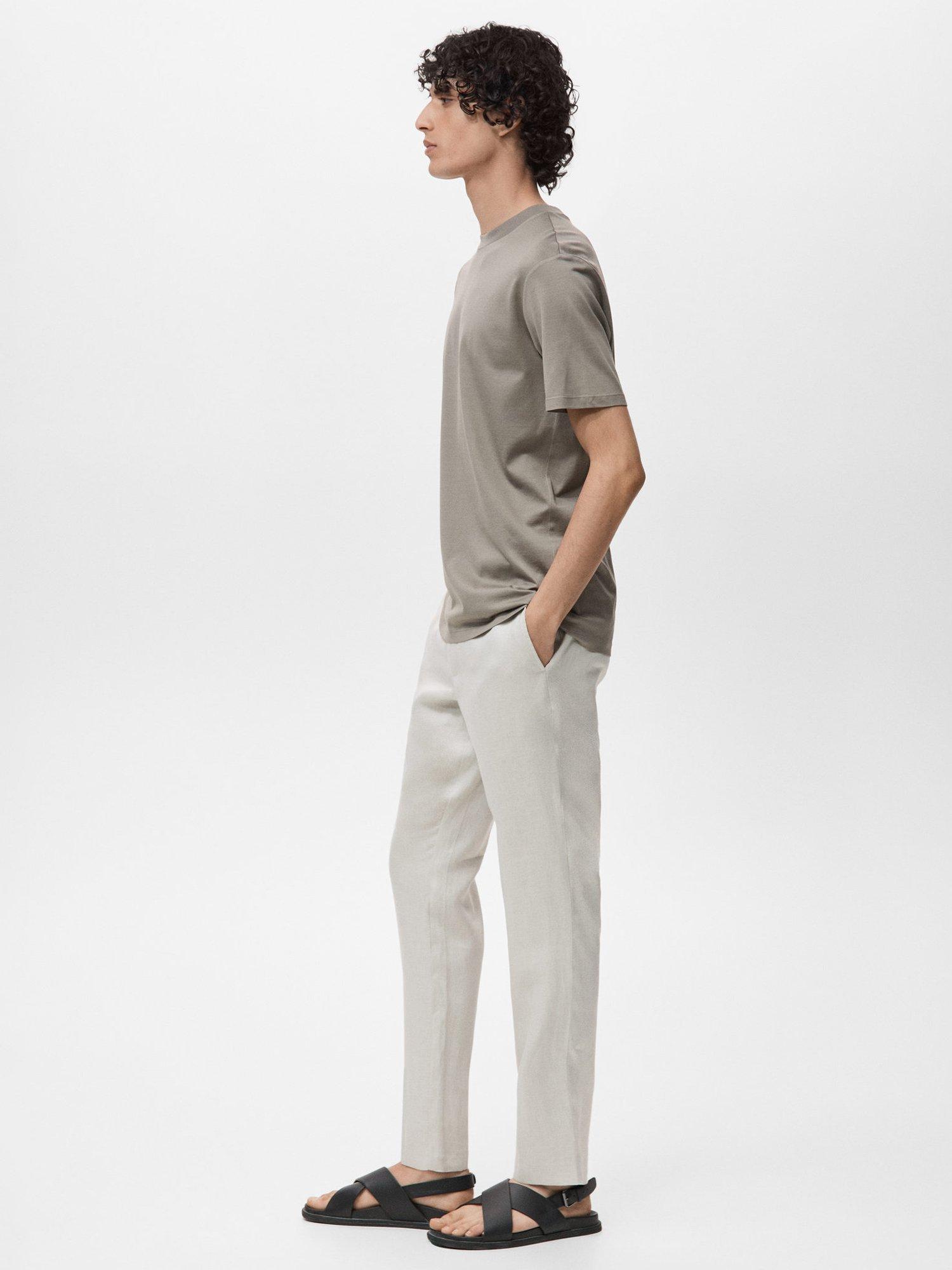 Product image 7 of 8, which shows Mango Bellow Cotton Regular Fit Crew Neck T-Shirt, Grey, XS