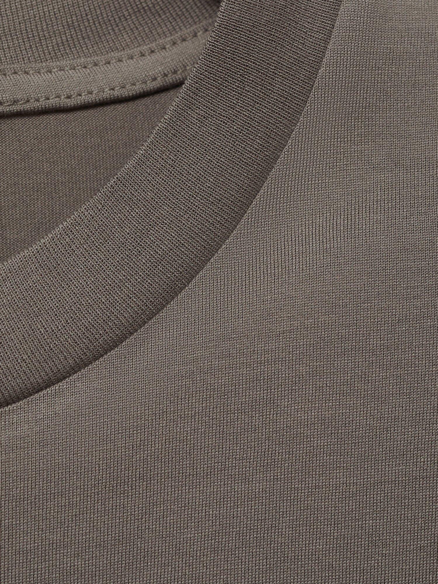 Product image 8 of 8, which shows Mango Bellow Cotton Regular Fit Crew Neck T-Shirt, Grey, XS
