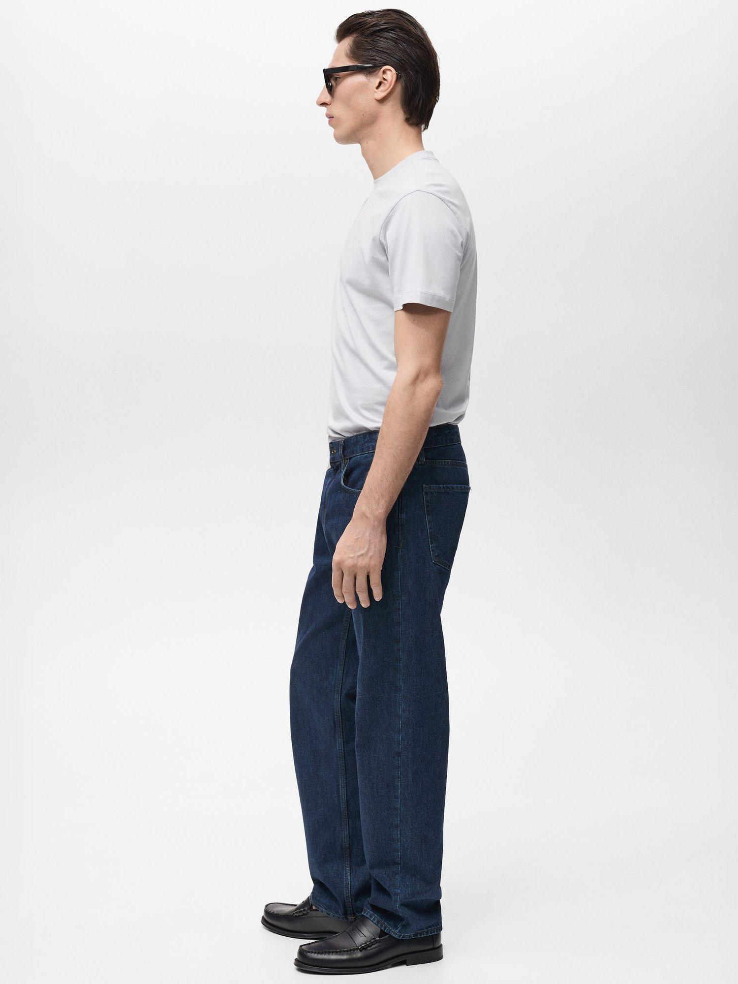 Product image 7 of 8, which shows Mango Cherlo Cotton Slim Fit T-Shirt, Medium Blue, XS