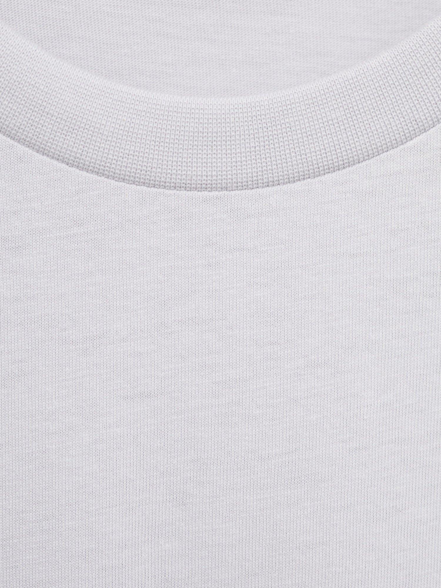 Product image 8 of 8, which shows Mango Cherlo Cotton Slim Fit T-Shirt, Medium Blue, XS
