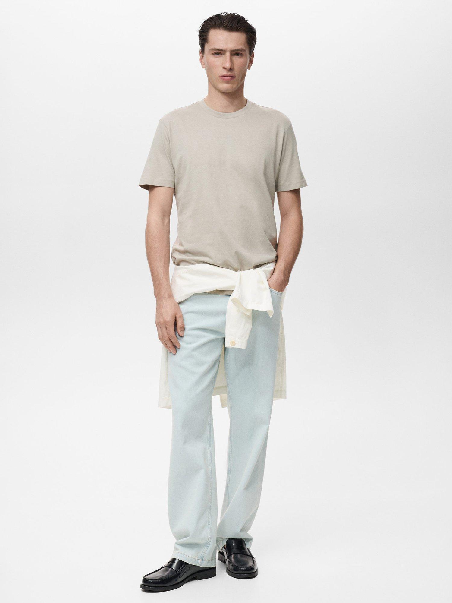 Product image 2 of 8, which shows Mango Cherlo Regular Fit Round Neck T-Shirt, Beige, XXL