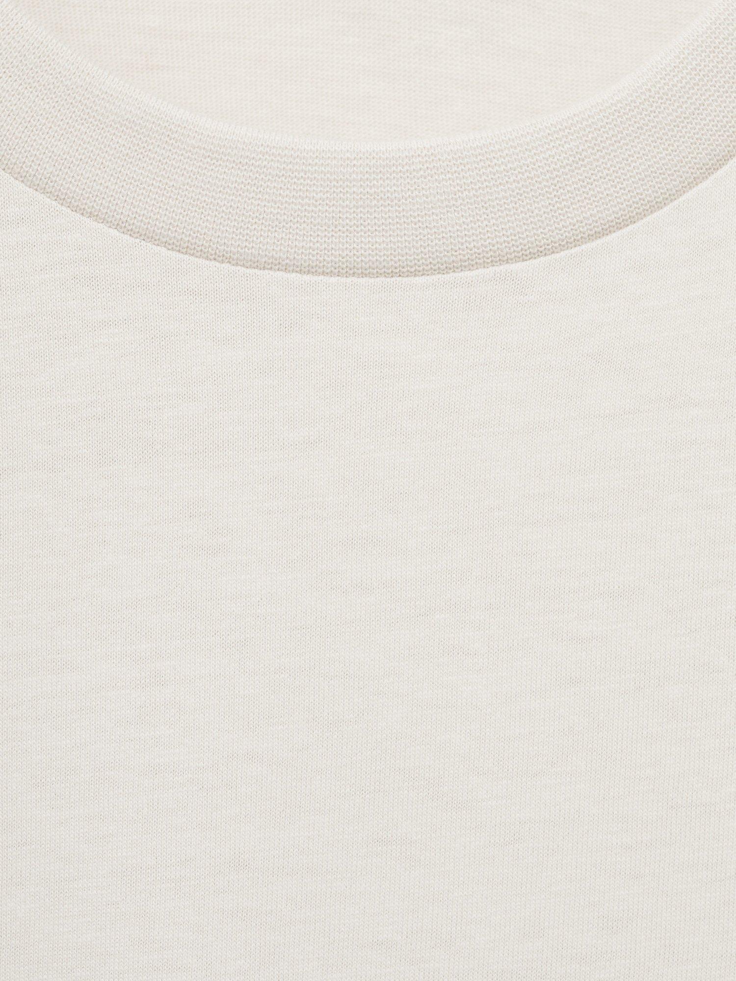 Product image 8 of 8, which shows Mango Cherlo Regular Fit Round Neck T-Shirt, Beige, XXL