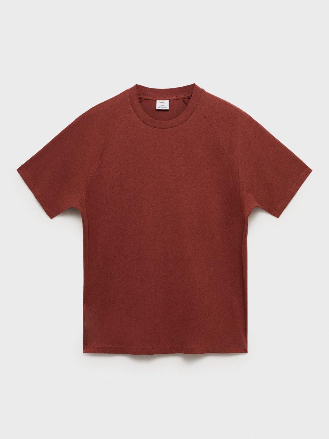 Product image 3 of 8, which shows Mango Circo Regular Fit Cotton Linen Blend T-Shirt, Medium Orange, XS