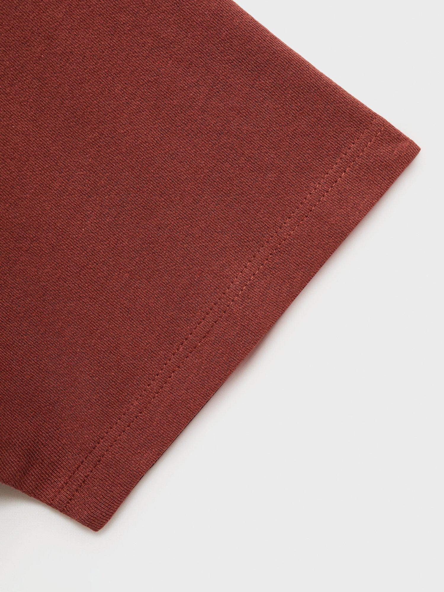 Product image 5 of 8, which shows Mango Circo Regular Fit Cotton Linen Blend T-Shirt, Medium Orange, XS