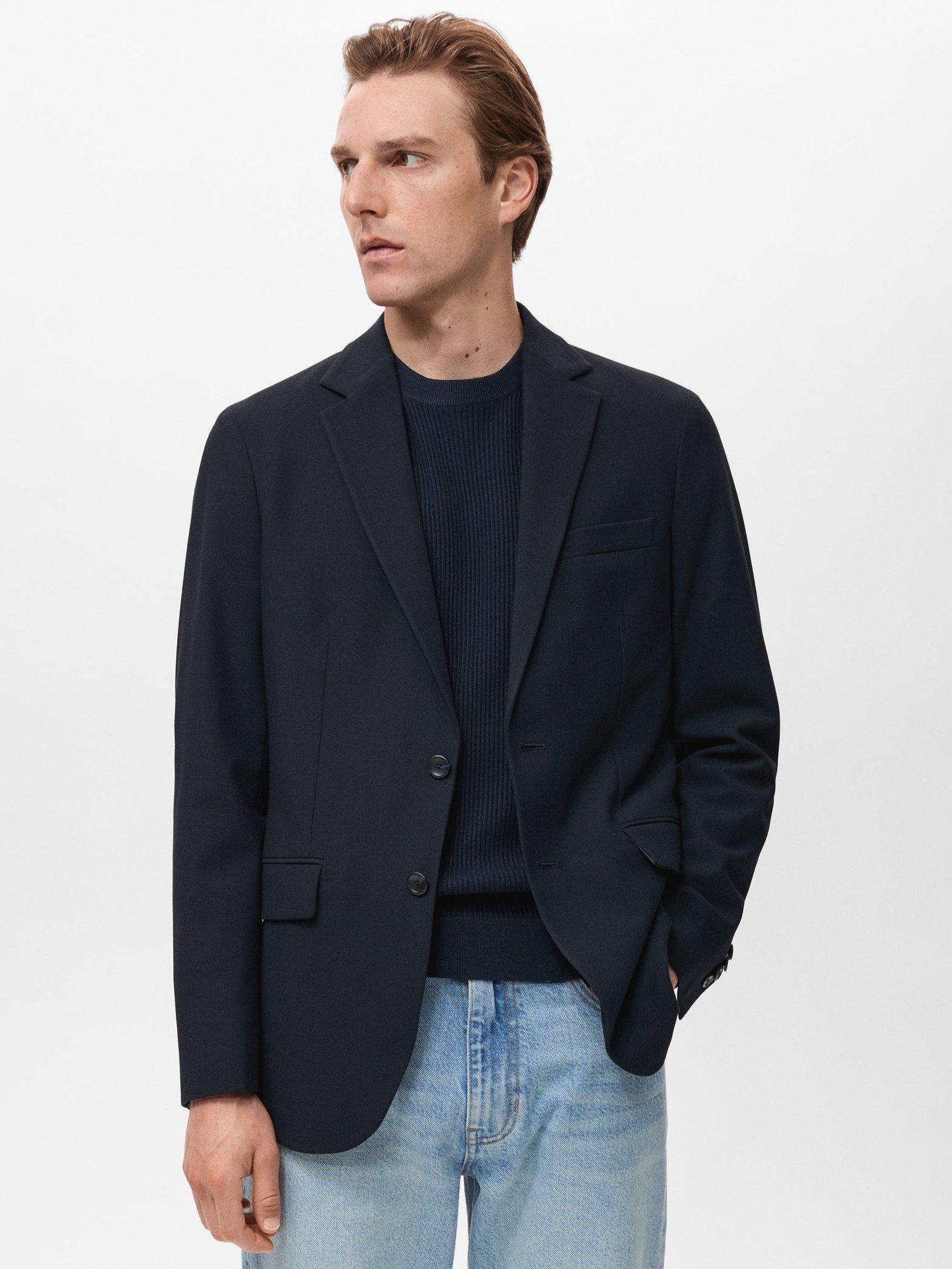 Product image 1 of 8, which shows Mango Verner Slim Fit Blazer, Navy, 42