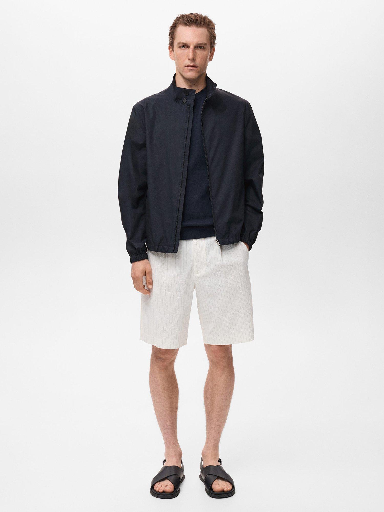 Product image 2 of 8, which shows Mango Jon Bomber Jacket, Navy, L