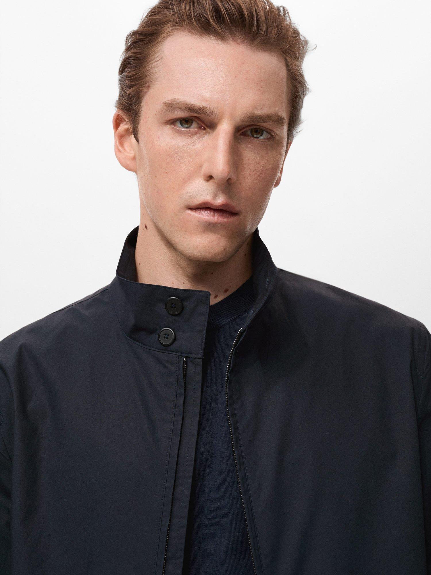Product image 6 of 8, which shows Mango Jon Bomber Jacket, Navy, L