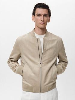 Mango Bero Bomber Jacket, Grey