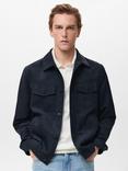 Mango Egan Shirt Jacket, Navy