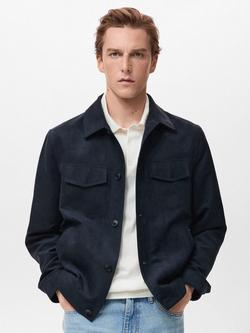 Mango Egan Shirt Jacket, Navy, Navy