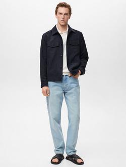 Mango Egan Shirt Jacket, Navy - view 2, Navy