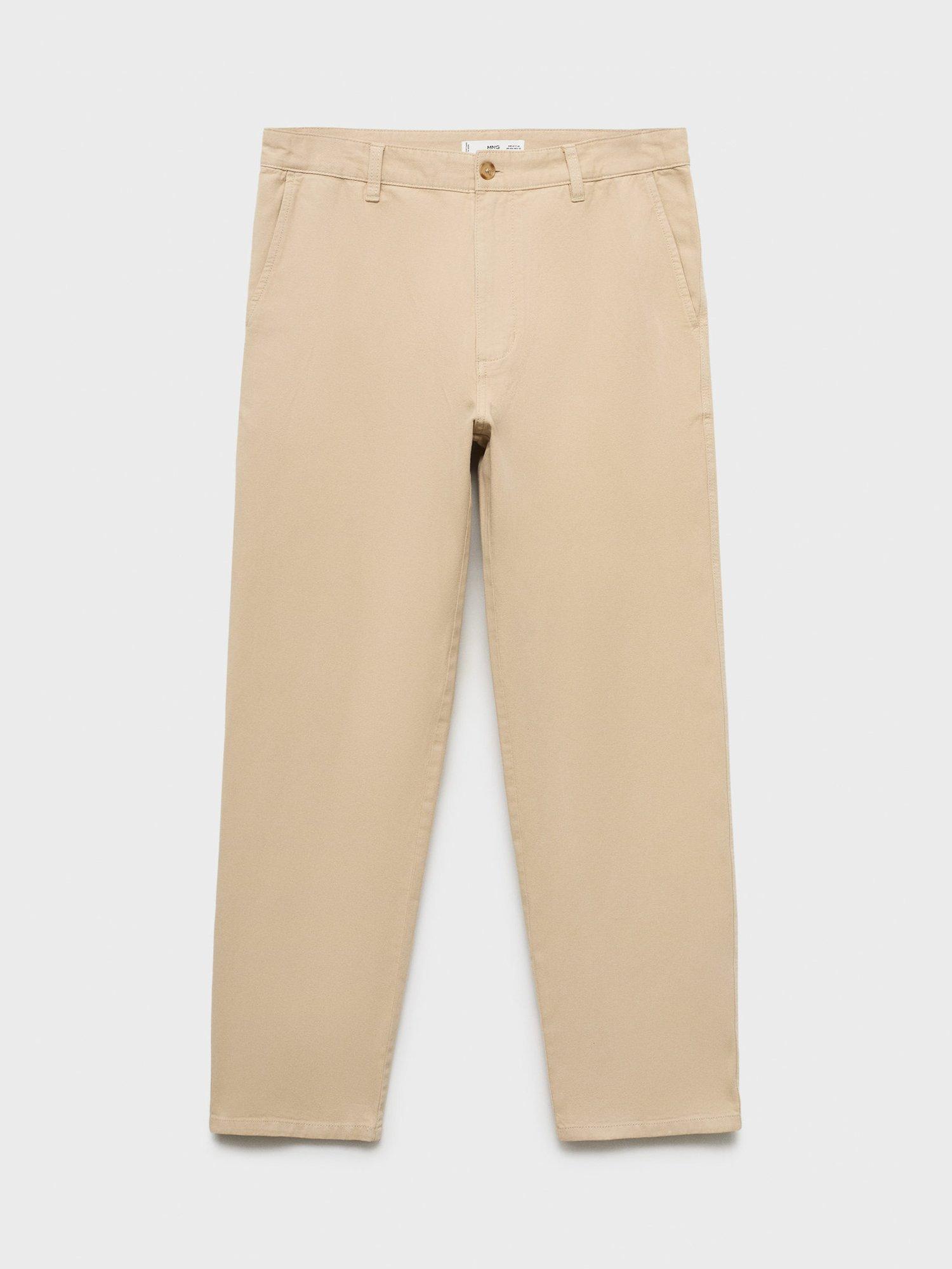 Product image 3 of 3, which shows Mango Albe Cotton Linen Blend Slim Fit Jeans, Light Beige, 32