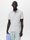 Mango Ezequi Regular Fit Cotton Blend Polo Shirt, Light Beige
