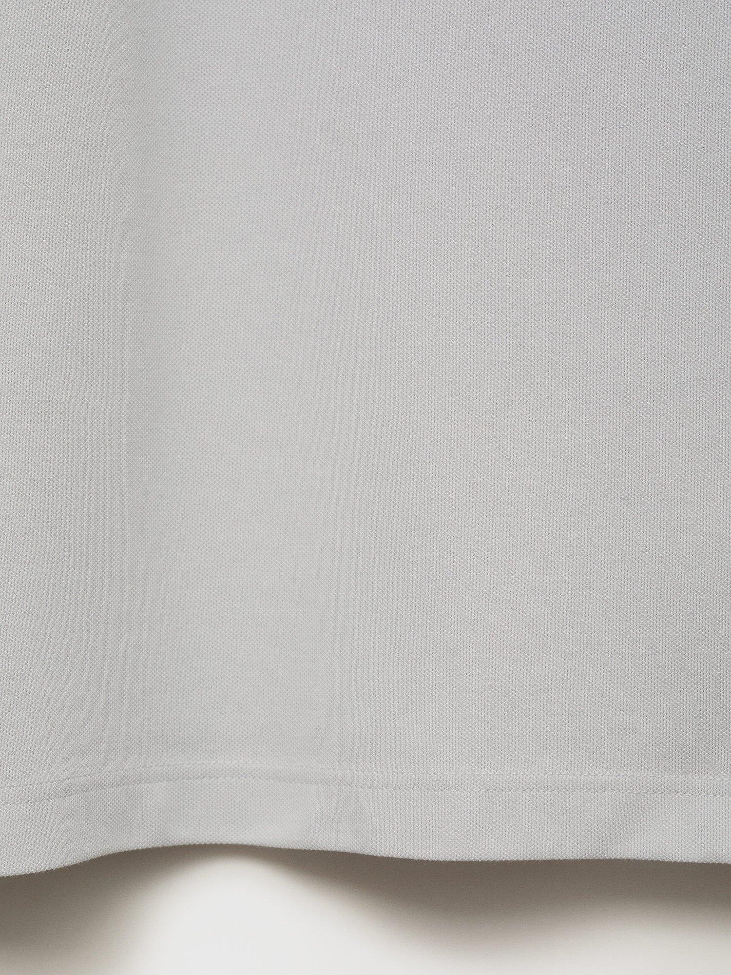 Product image 5 of 8, which shows Mango Ezequi Regular Fit Cotton Blend Polo Shirt, Light Beige, XS