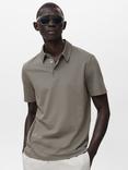 Mango Ezequi Regular Fit Cotton Blend Polo Shirt, Dark Green