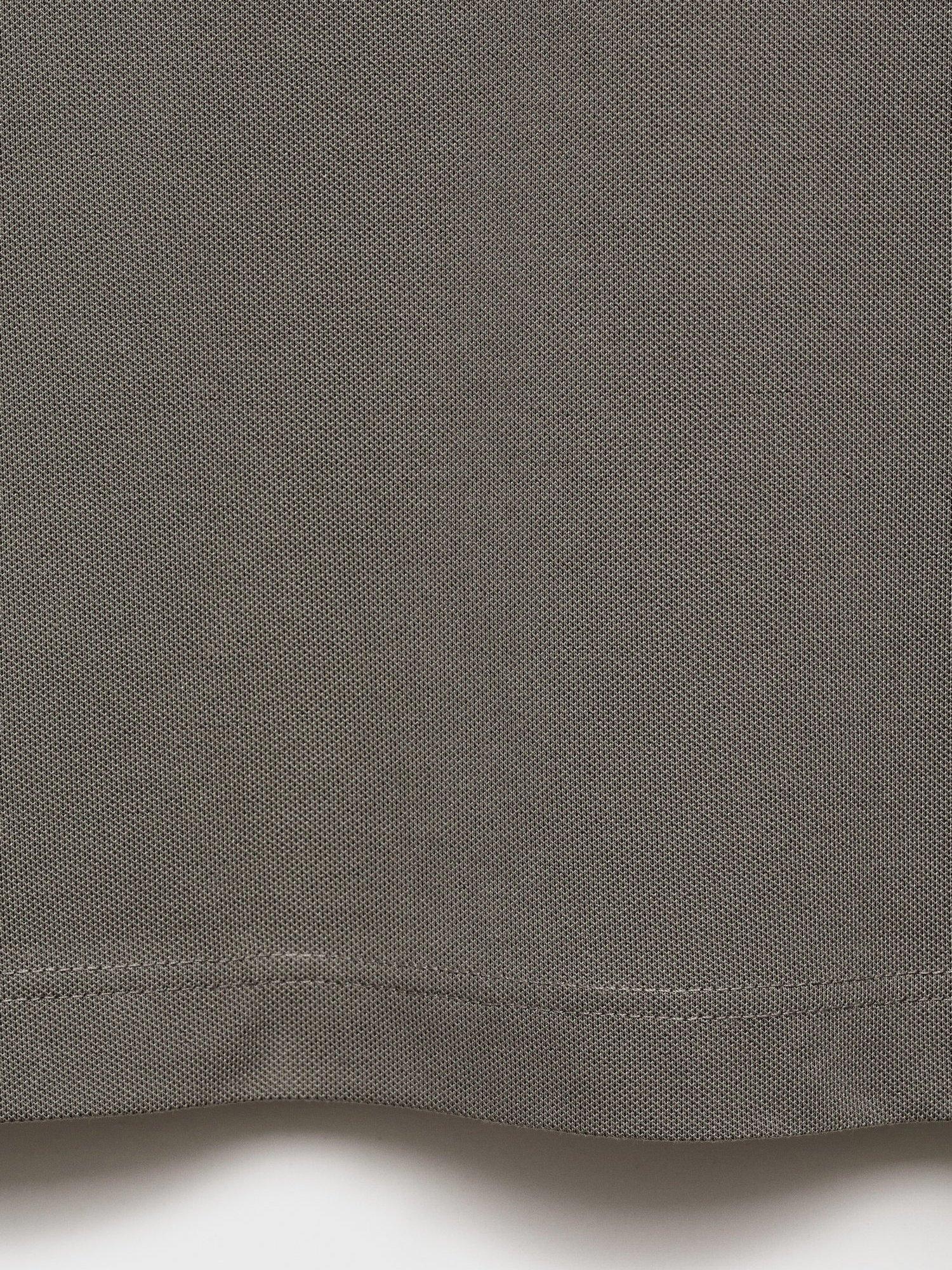 Product image 5 of 8, which shows Mango Ezequi Regular Fit Cotton Blend Polo Shirt, Dark Green, XXL