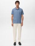 Mango Rea Regular Fit Polo Shirt, Medium Blue
