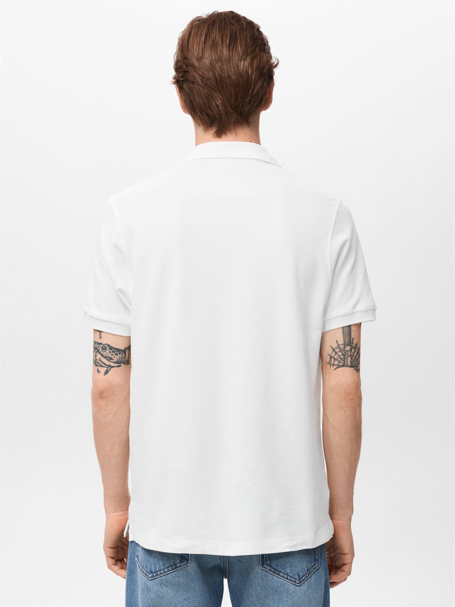 Product image 4 of 8, which shows Mango Rea Cotton Polo Shirt, White, XXL