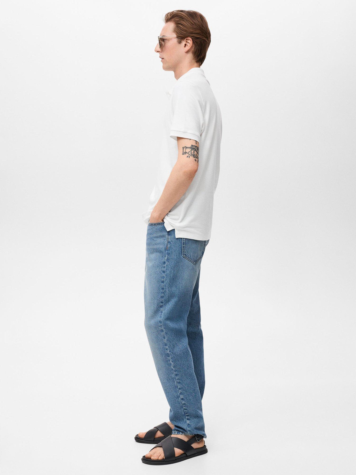 Product image 7 of 8, which shows Mango Rea Cotton Polo Shirt, White, XXL