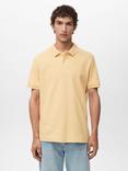 Mango Rea Cotton Polo Shirt, Yellow
