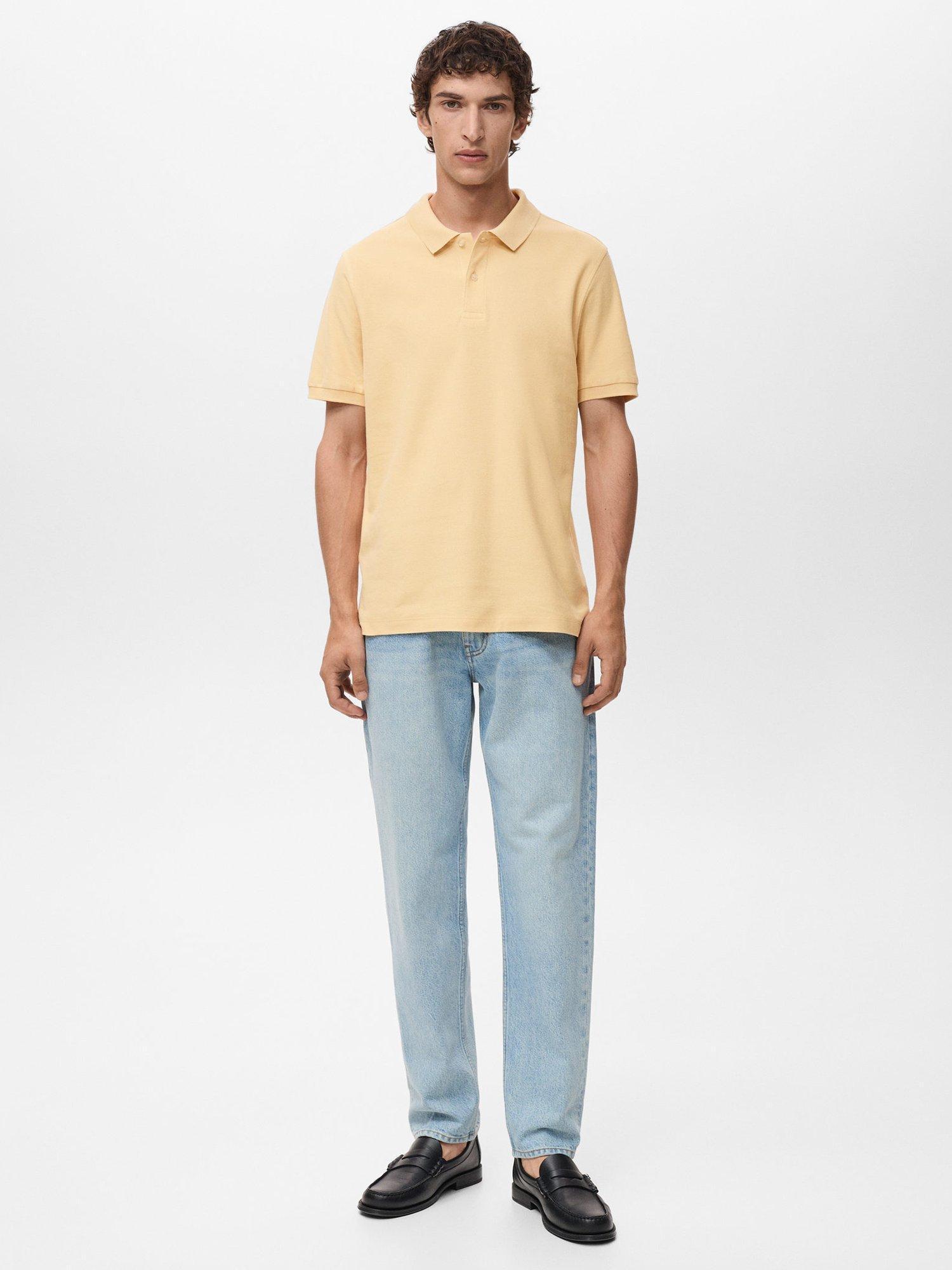 Product image 2 of 8, which shows Mango Rea Cotton Polo Shirt, Yellow, XS