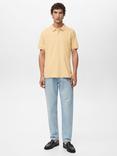 Mango Rea Cotton Polo Shirt, Yellow