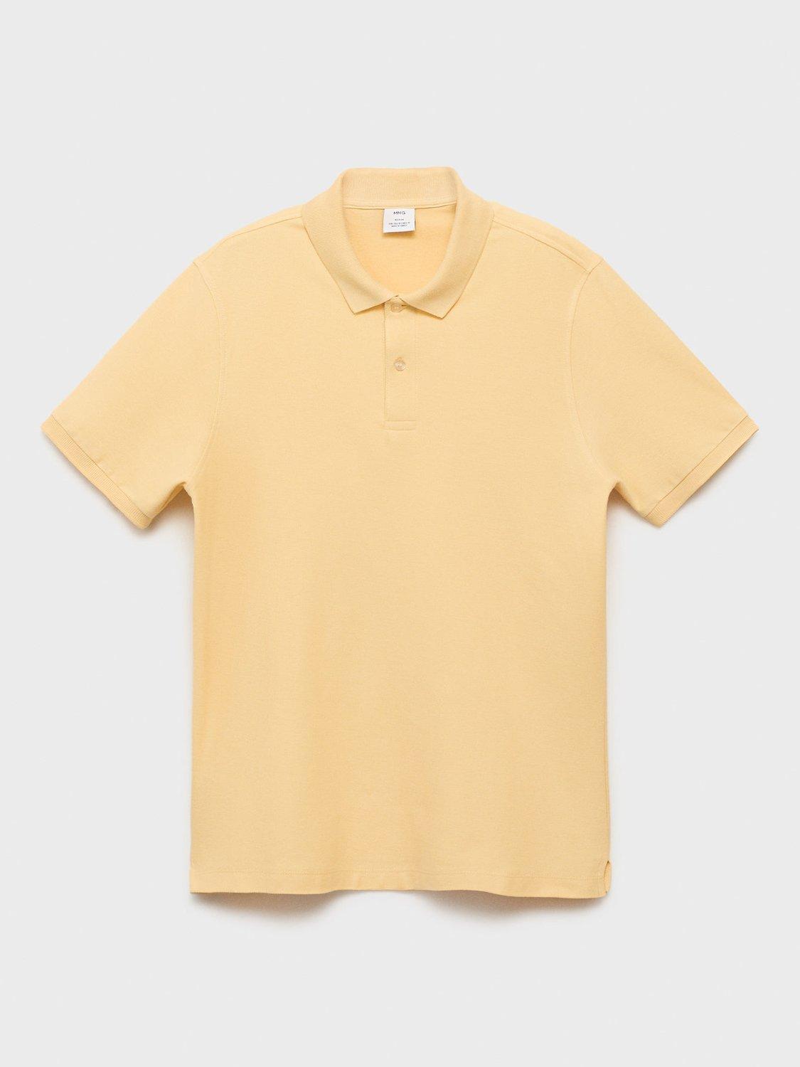 Product image 3 of 8, which shows Mango Rea Cotton Polo Shirt, Yellow, XS