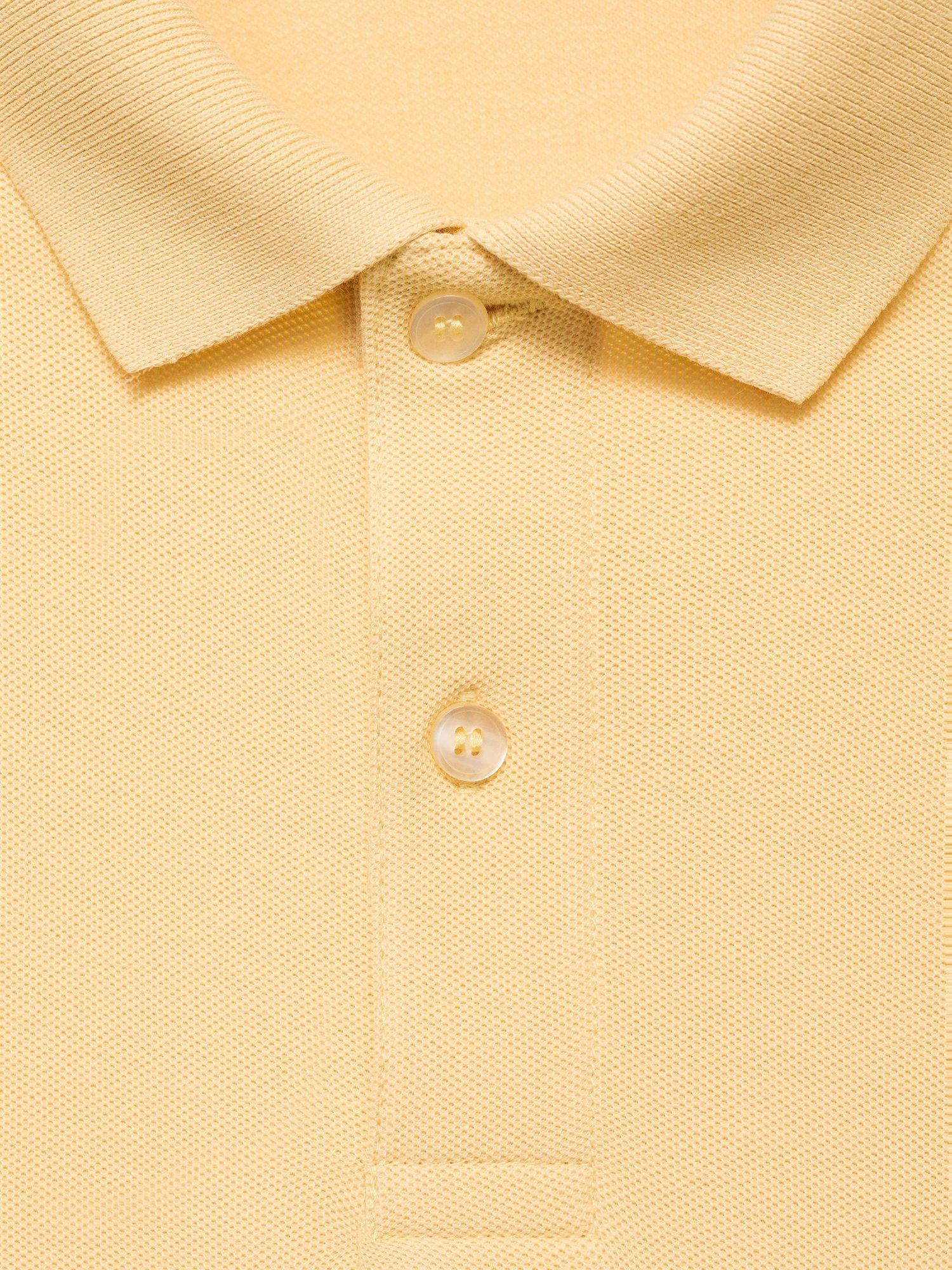 Product image 8 of 8, which shows Mango Rea Cotton Polo Shirt, Yellow, XS
