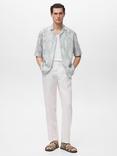 Mango Bergurv Abstract Print Short Sleeve Collar Shirt