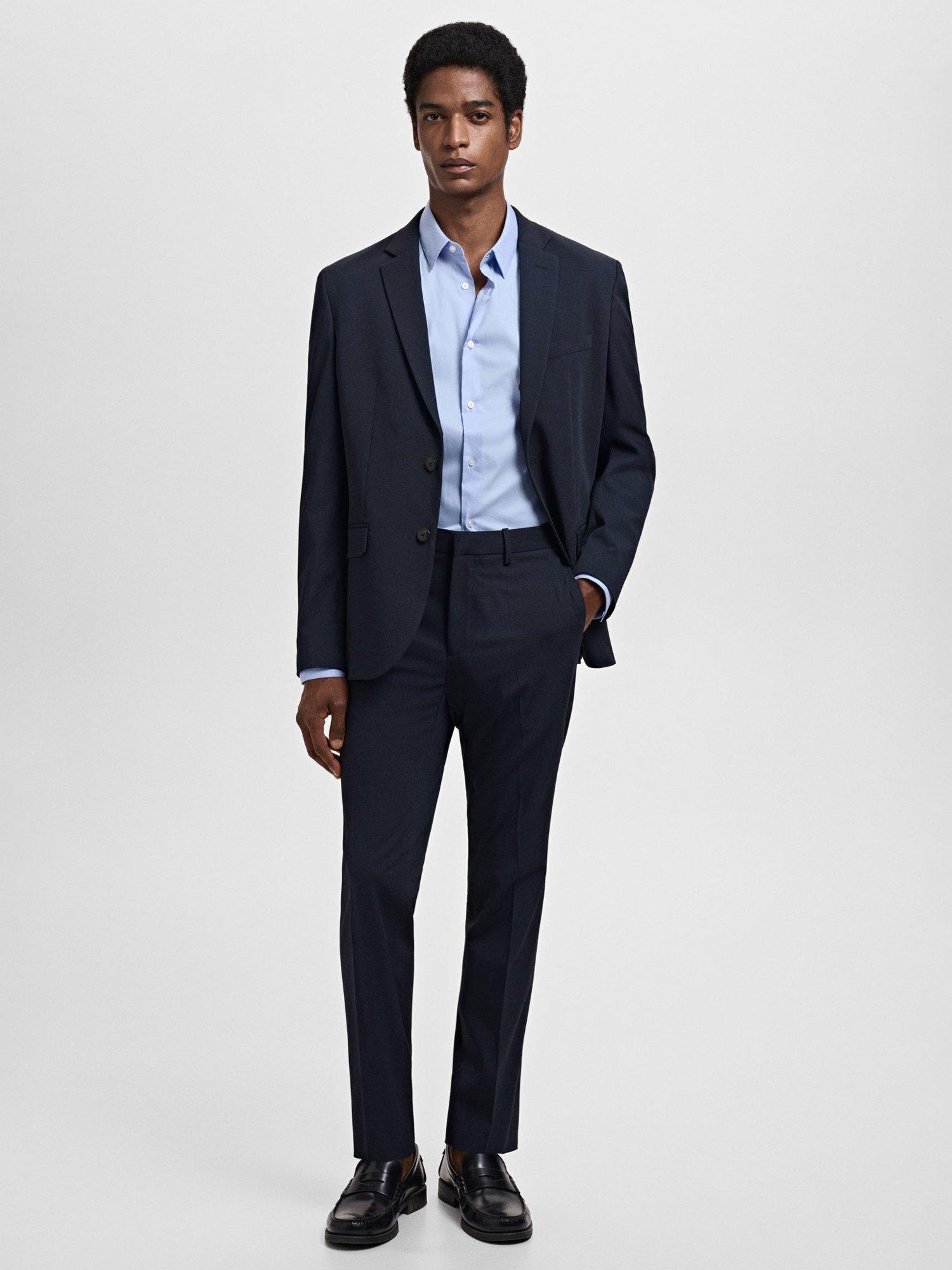 Product image 2 of 8, which shows Mango Emotion Cotton Blend Shirt, Pastel Blue, XL