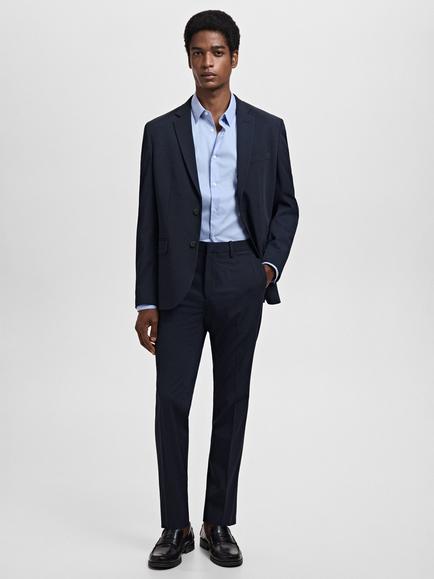 Mango Emotion Cotton Blend Shirt - view 2, Pastel Blue