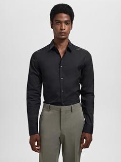 Mango Emotion Cotton Blend Shirt, Black