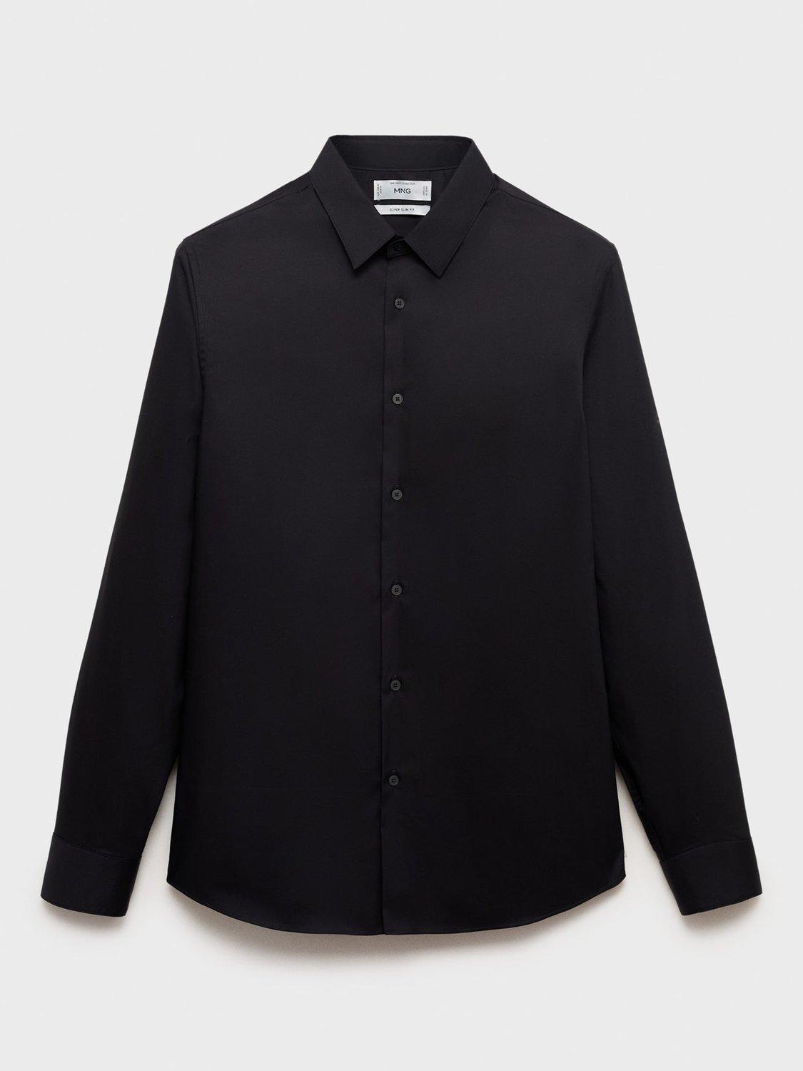 Product image 3 of 8, which shows Mango Emotion Cotton Blend Shirt, Black, L