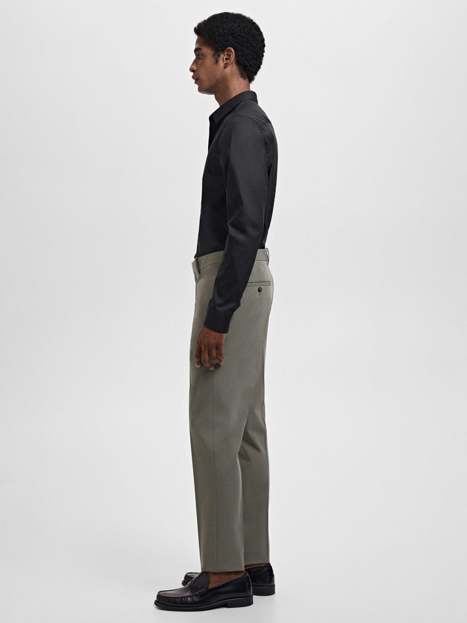 Product image 7 of 8, which shows Mango Emotion Cotton Blend Shirt, Black, L