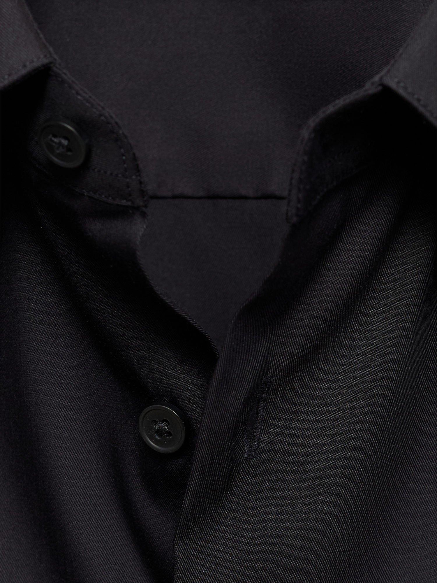 Product image 8 of 8, which shows Mango Emotion Cotton Blend Shirt, Black, L