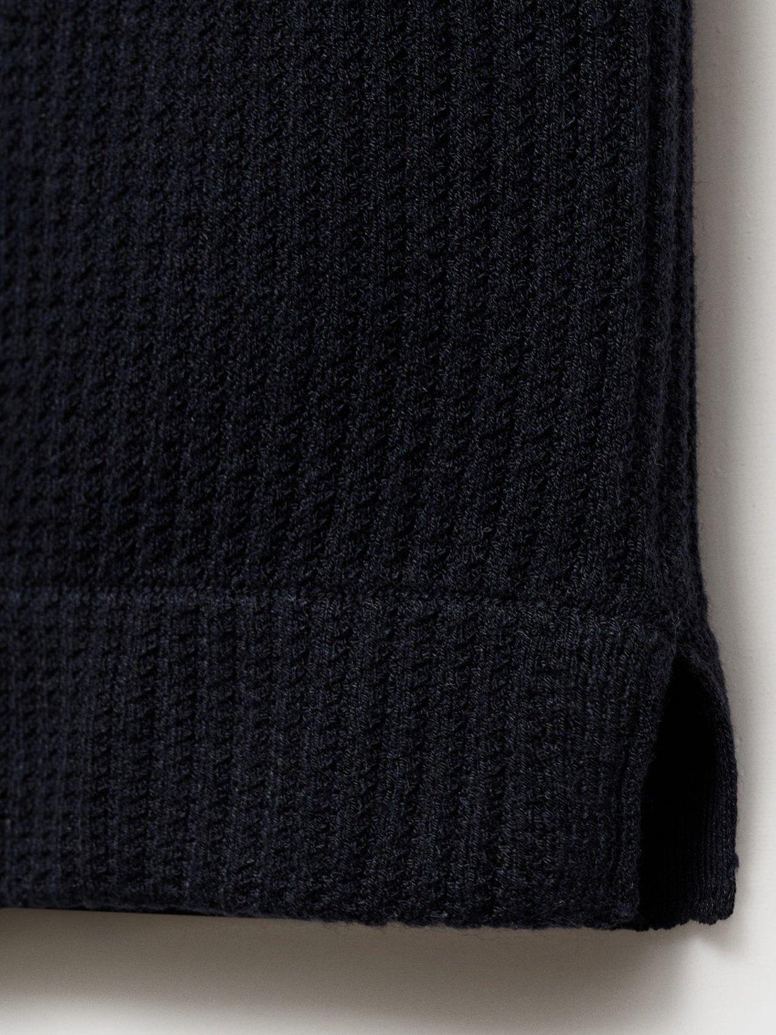 Product image 5 of 8, which shows Mango Flew Button Down Short Sleeve Shirt, Navy, L