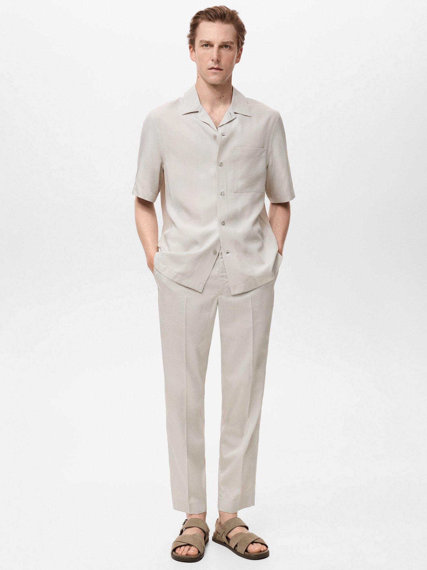 Product image 2 of 9, which shows Mango Luca Short Sleeve Shirt, Natural White, L