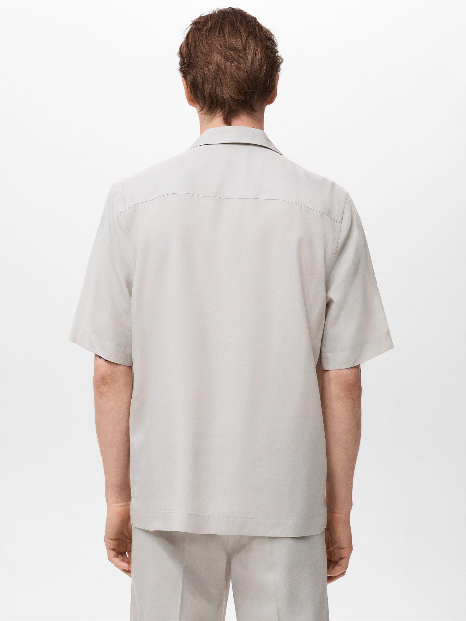 Product image 4 of 9, which shows Mango Luca Short Sleeve Shirt, Natural White, L
