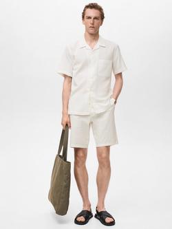 Mango Muzza Button Down Short Sleeve Cotton Shirt - view 2, White